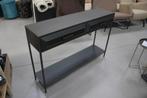 Sidetable haltafel LIXLY PTMD metaal en hout met lades, Huis en Inrichting, Tafels | Sidetables, Ophalen, 100 tot 150 cm, Zo goed als nieuw