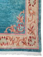 Handmade oriental wool Nepal carpet turquoise 171x240cm, Persian Nepal oriental modern contemporary hype, 150 tot 200 cm, 200 cm of meer