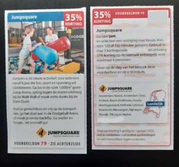 Jumpsquare 35% korting voor max 4 personen
 beschikbaar voor biedingen