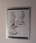 Schilderij/Tekening.   Houtskool, Ophalen