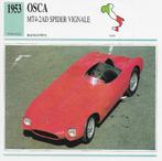 Ma884 autokaart osca mt4 2ad spider vignale ( 1953 ), Ophalen of Verzenden, Zo goed als nieuw