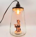 AANBIEDING Kesbeke hanglamp of tafellamp met vintage beeldje, Nieuw, Ophalen of Verzenden, Glas, Minder dan 50 cm