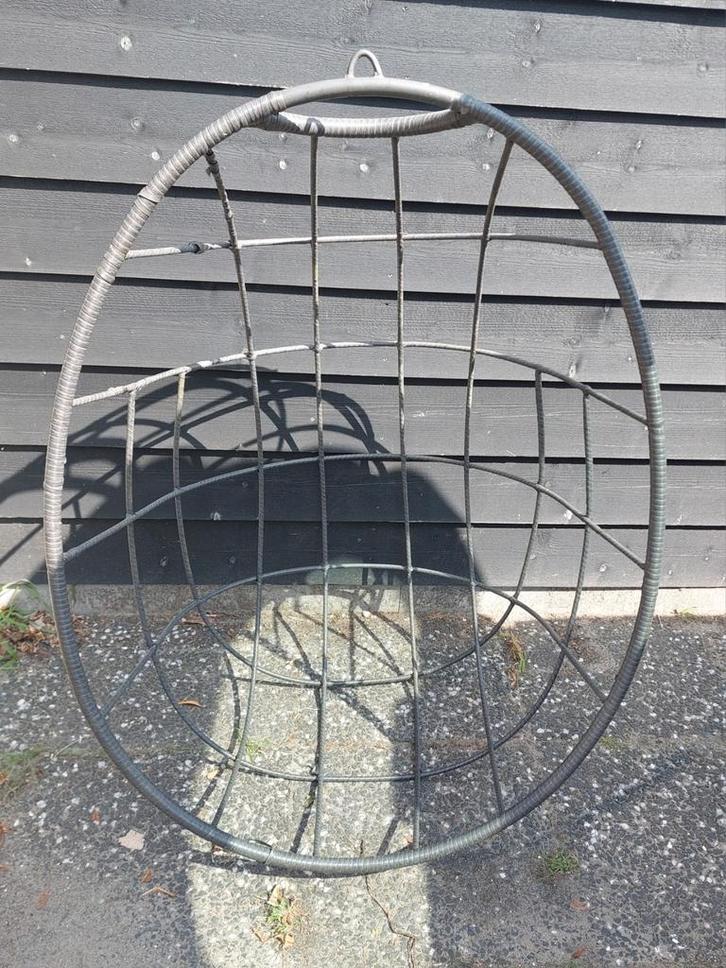 Metalen Egg Chair Frame - DIY Hangstoel, Huis en Inrichting, Stoelen, Gebruikt, Eén, Metaal, Grijs, Ophalen