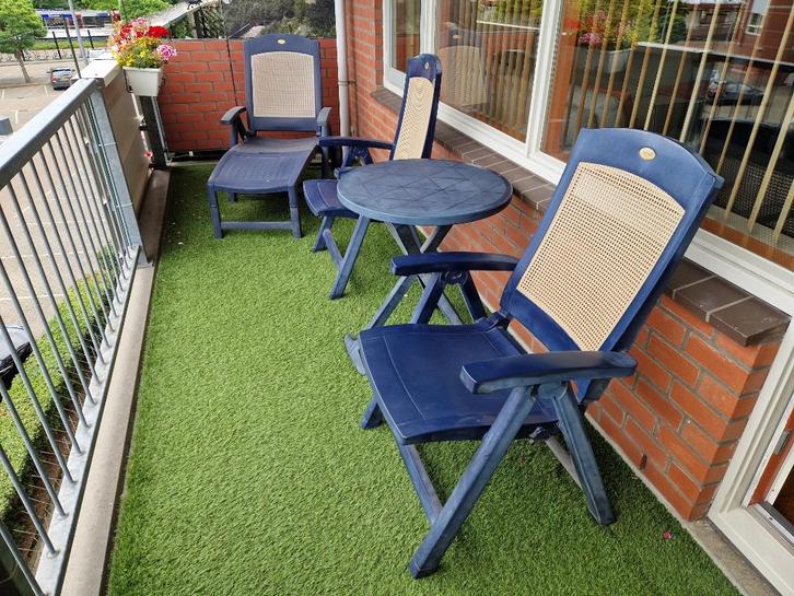 Te koop Hartmann Tuin/balkonset, Tuin en Terras, Tuinsets en Loungesets, Zo goed als nieuw, Kunststof, Bijzettafel, Ophalen