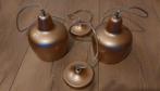 Set hanglampen kleur kopergoud, Ophalen of Verzenden, Zo goed als nieuw, Modern antiek, Metaal