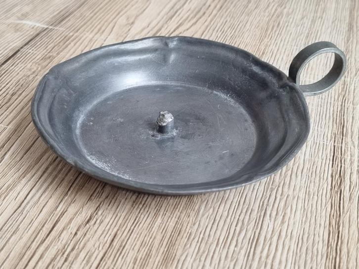 Mooie Vintage Blaker -- Kandelaar -- Kaarshouder van Tin, Huis en Inrichting, Woonaccessoires | Kandelaars en Kaarsen, Gebruikt