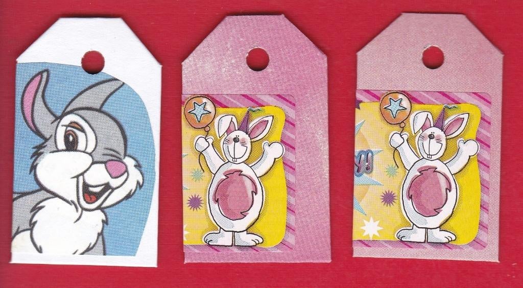 0315) konijntjes, hazen labeltjes, Ophalen of Verzenden, Zo goed als nieuw, Overige soorten, Overige typen