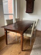 Hardhouten eettafel, Huis en Inrichting, Tafels | Eettafels, Ophalen, 200 cm of meer, 50 tot 100 cm, Zo goed als nieuw