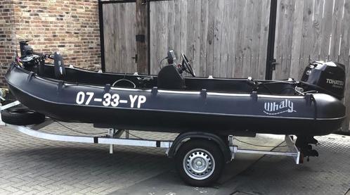 Visboot Whaly 435, 30pk, fishfinder, fluistermotor, trailer, Watersport en Boten, Vis- en Consoleboten, Zo goed als nieuw, 10 tot 30 pk
