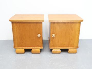 Vintage nachtkastjes eiken jaren '50