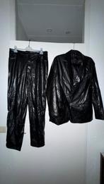 Leren look two piece set broek en blazer maat L, Kleding | Dames, Ophalen of Verzenden, Zo goed als nieuw, Zwart