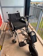 Rolstoel met elektrische ondersteuning (voorwiel + stuur), Diversen, Rolstoelen, Ophalen, Inklapbaar, Gebruikt, Elektrische rolstoel