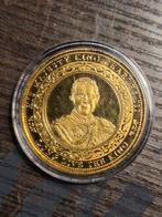 Koning Charles III Goudkleurige Munt, Postzegels en Munten, Penningen en Medailles, Ophalen of Verzenden, Overige materialen