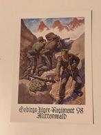 Originele Duitse ww2 Gebirgsjäger regiment 98 postkaart, Ophalen of Verzenden, Duitsland, Foto of Poster