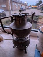 Antieke theepot met rechaud, Antiek en Kunst, Antiek | Keukenbenodigdheden, Ophalen of Verzenden