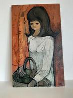 Schilderij meisje met fruitmand, Ophalen of Verzenden