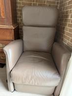 Relaxfauteuil sta op stoel electrisch leer, Ophalen, Gebruikt, Minder dan 75 cm, Leer