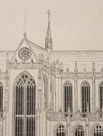 Prent 1897 De Nieuwe Kerk Amsterdam, Antiek en Kunst, Kunst | Schilderijen | Abstract, Verzenden