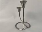 Georg Jensen Design Kandelaar | "Swing" | Mat RVS, Ophalen of Verzenden, Zo goed als nieuw, Metaal, Kandelaar