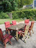 Houten tuinset, Tuin en Terras, Tuinsets en Loungesets, Ophalen, Gebruikt, Hout, Stoel