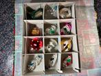12 stuks oude glazen kerstballen, Ophalen of Verzenden, Gebruikt