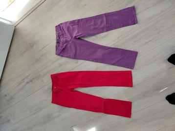 2 meisje broeken rood europe kids paars blue seven 128 beschikbaar voor biedingen