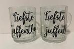 Theeglazen 'Liefste Juffen', Huis en Inrichting, Keuken | Servies, Glas of Glazen, Ophalen of Verzenden, Overige stijlen, Glas