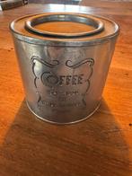 Verzilverd vintage koffie voorraadpot, Ophalen of Verzenden