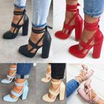 Rode zwarte roze blauwe beige leren hakken pumps dames, Verzenden, Nieuw, Pumps