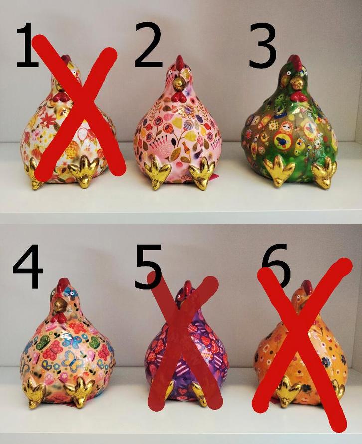 Pomme pidou spaarpot kip Claire of Matilda, Verzamelen, Spaarpotten, Nieuw, Dier, Steen, Aardewerk of Keramiek, Ophalen of Verzenden