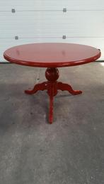 Houten ronde eettafel met kolompoot, Huis en Inrichting, Tafels | Eettafels, Ophalen, Gebruikt, Rond, Landelijk