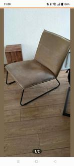 Groene Stoffen Stoel met Metalen Frame, Huis en Inrichting, Stoelen, Ophalen, Overige kleuren, Eén