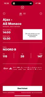 Ajax kaart noord b, Tickets en Kaartjes, Sport | Voetbal, Eén persoon