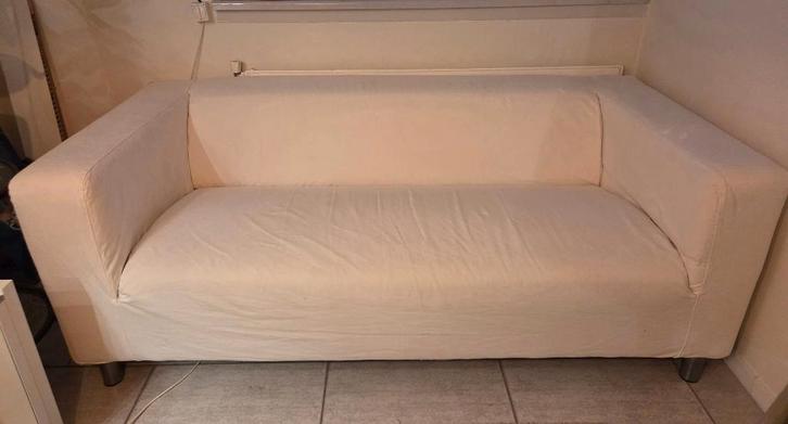 IKEA KLIPPAN bank wit, Huis en Inrichting, Banken | Bankstellen, Zo goed als nieuw, Rechte bank, Tweepersoons, 150 tot 200 cm