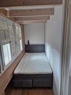 Eenpersoons Boxspring 120x200 - Grijs, Ophalen, Eenpersoons, Nieuw, 120 cm