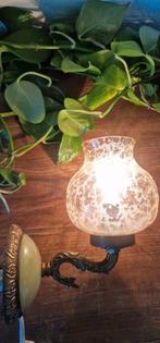 Brocante muurlampje, Huis en Inrichting, Lampen | Wandlampen, Ophalen of Verzenden, Gebruikt, Glas