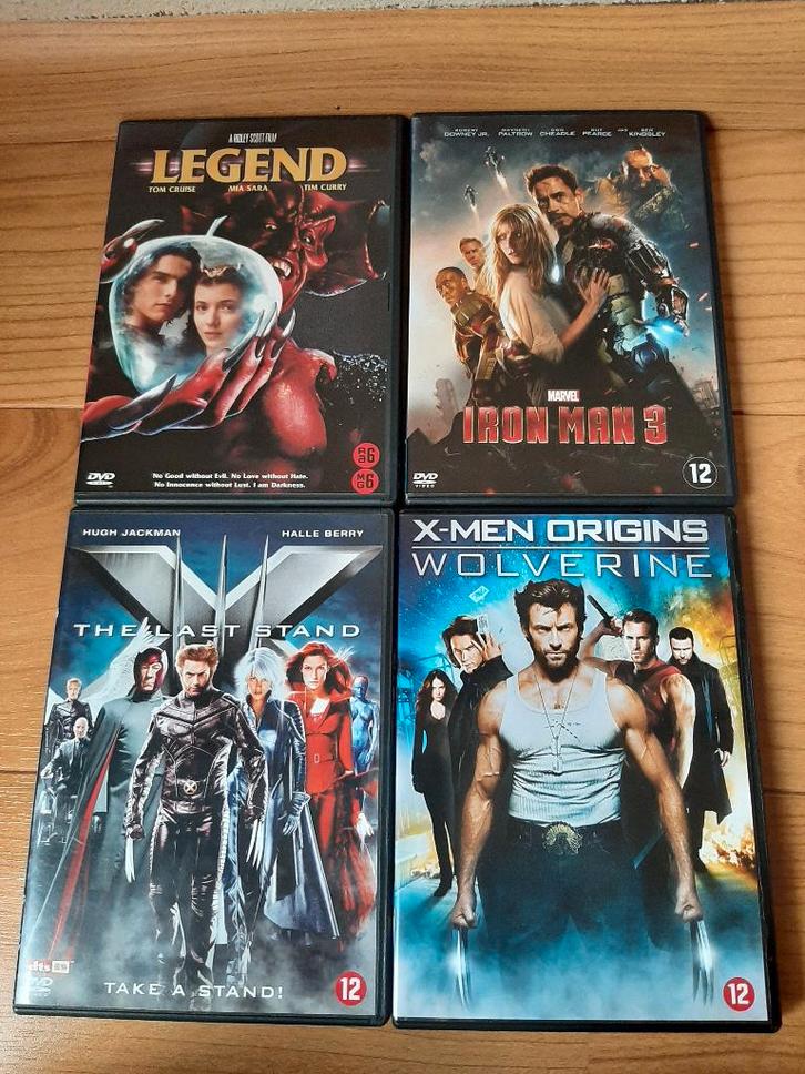 DVD X-men Wolverine + The last stand, Iron man 3, Legend, Cd's en Dvd's, Dvd's | Actie, Zo goed als nieuw, Actie, Vanaf 12 jaar