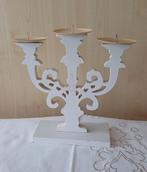 Zweedse houten kandelaar voor 3 kaarsen, Diversen, Kerst, Ophalen of Verzenden