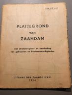 plattegrond Zaandam 1954, Ophalen of Verzenden, Gebruikt