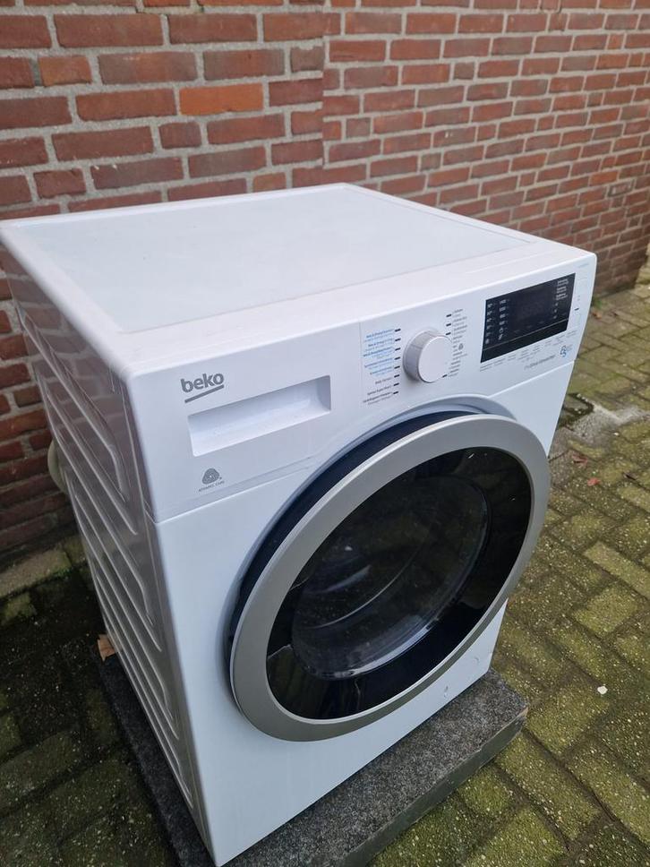 Beko was/droog combi, Witgoed en Apparatuur, Wasmachines, Gebruikt, Voorlader, 8 tot 10 kg, Minder dan 85 cm, 1200 tot 1600 toeren