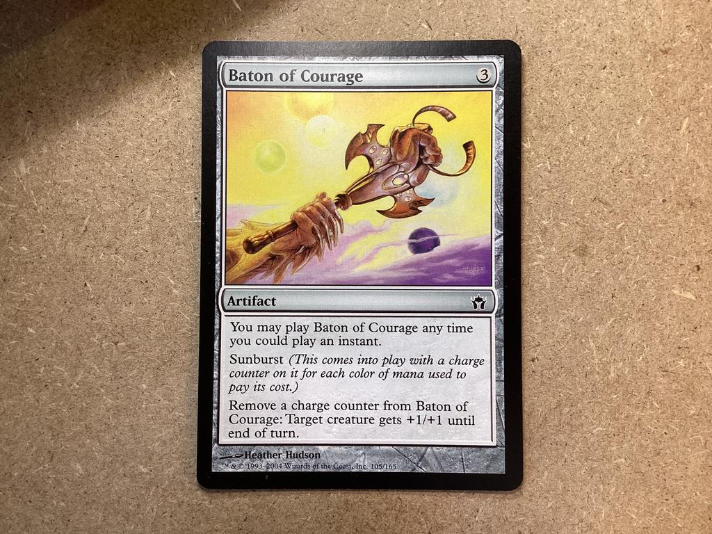 1x Baton of Courage [105/165] (Near Mint), Ophalen of Verzenden, Zo goed als nieuw, Losse kaart