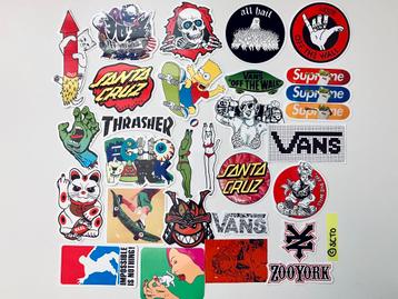 Stickers skate logo Thrasher Santa Cruz ZooYork Vans Real beschikbaar voor biedingen