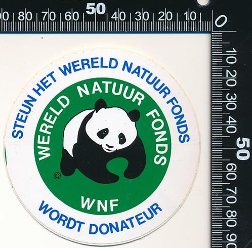 Sticker: WWF - Steun het Wereld Natuur Fonds, Verzamelen, Stickers, Zo goed als nieuw, Dier en Natuur, Ophalen of Verzenden