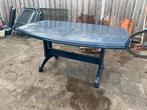Buiten tafel blauw kunstof, Tuin en Terras, Tuintafels, Ophalen, Kunststof