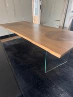 Disign eettafel, Huis en Inrichting, Tafels | Eettafels, Ophalen, Glas, 50 tot 100 cm, Zo goed als nieuw