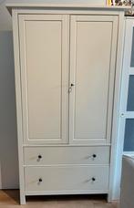 Leuke kledingkast met hanggedeelte en 2 lades, wit, Ophalen, Gebruikt, Met hangruimte, Klassiek