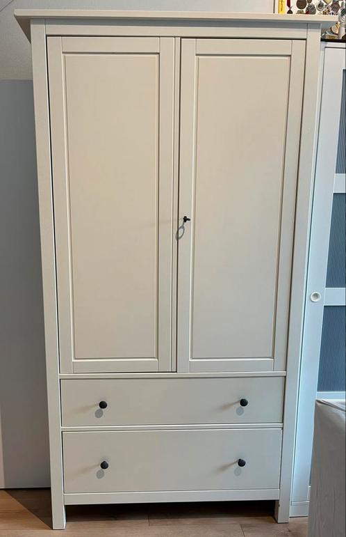 Leuke kledingkast met hanggedeelte en 2 lades, wit, Huis en Inrichting, Kasten | Kledingkasten, Gebruikt, 150 tot 200 cm, 50 tot 100 cm
