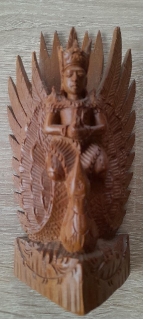 Vishnu op paradijsvogel , 14 cm , Bali , Indonesië, Antiek en Kunst, Kunst | Beelden en Houtsnijwerken, Verzenden