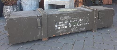 2 Militaire kisten, Huis en Inrichting, Woonaccessoires | Kisten, Zo goed als nieuw, Minder dan 50 cm, Minder dan 50 cm, 50 tot 100 cm