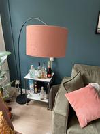 Zwarte stalamp met roze velvet kap, Huis en Inrichting, Lampen | Vloerlampen, Ophalen, Zo goed als nieuw, Minder dan 100 cm